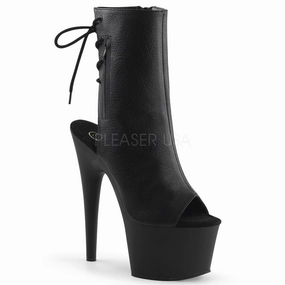 ADORE-1018  Black Faux Leather/Black Matte