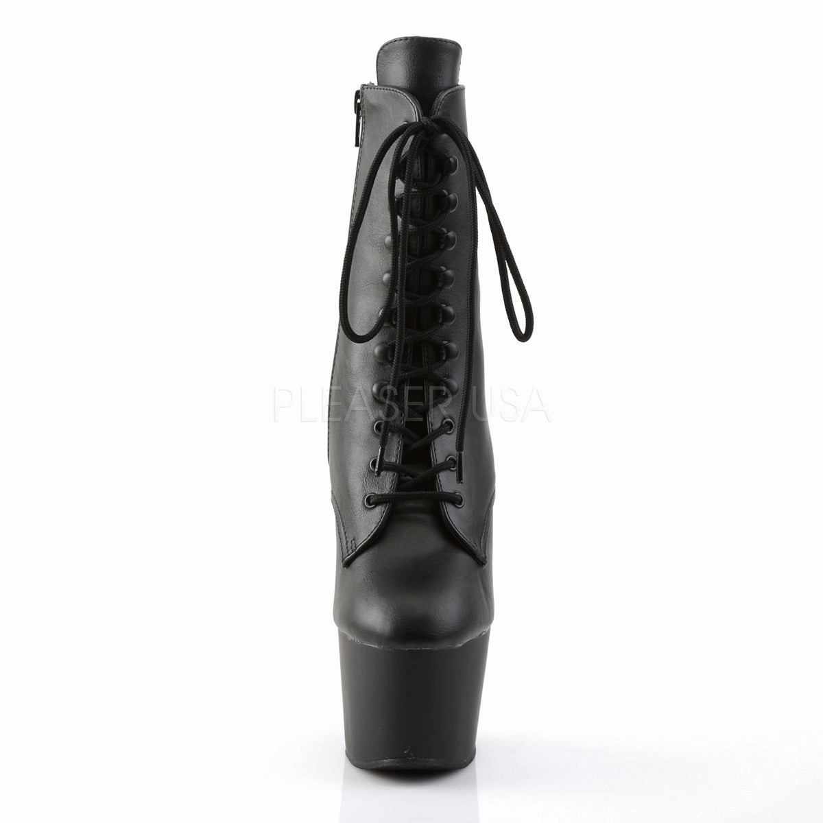 ADORE-1020  Black Faux Leather/Black Matte