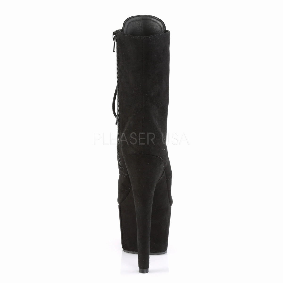 ADORE-1020FS  Black Faux Suede/Black Faux Suede