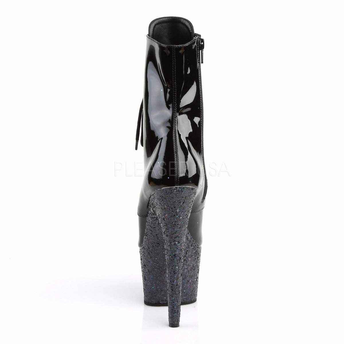 ADORE-1020LG  Black Patent/Black Multi Glitter