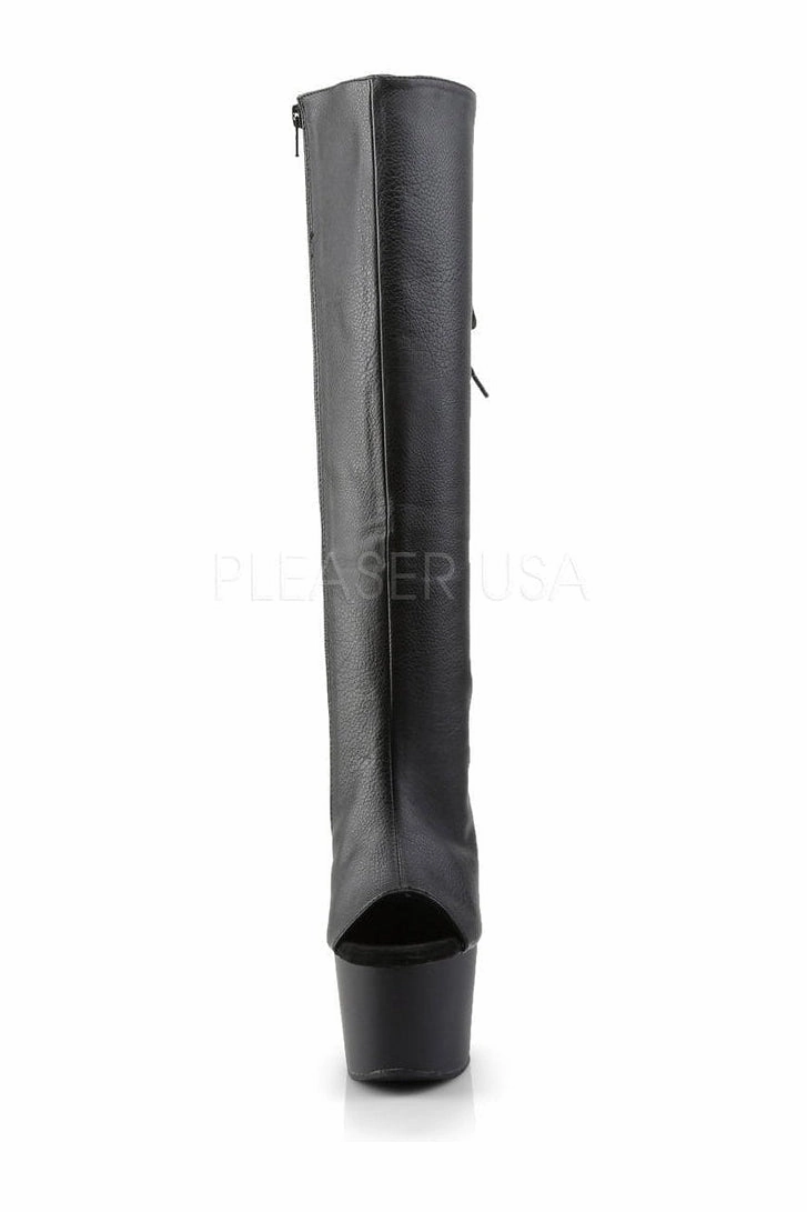 ADORE-2018 Platform Boot  | Black Faux Leather