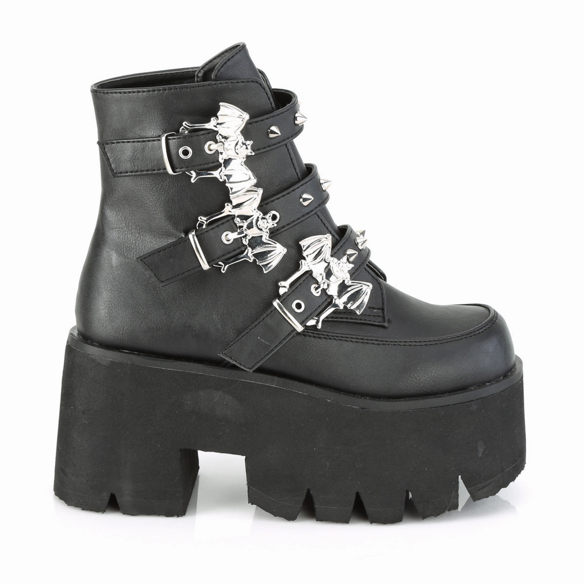 ASHES-55  Black Vegan Leather