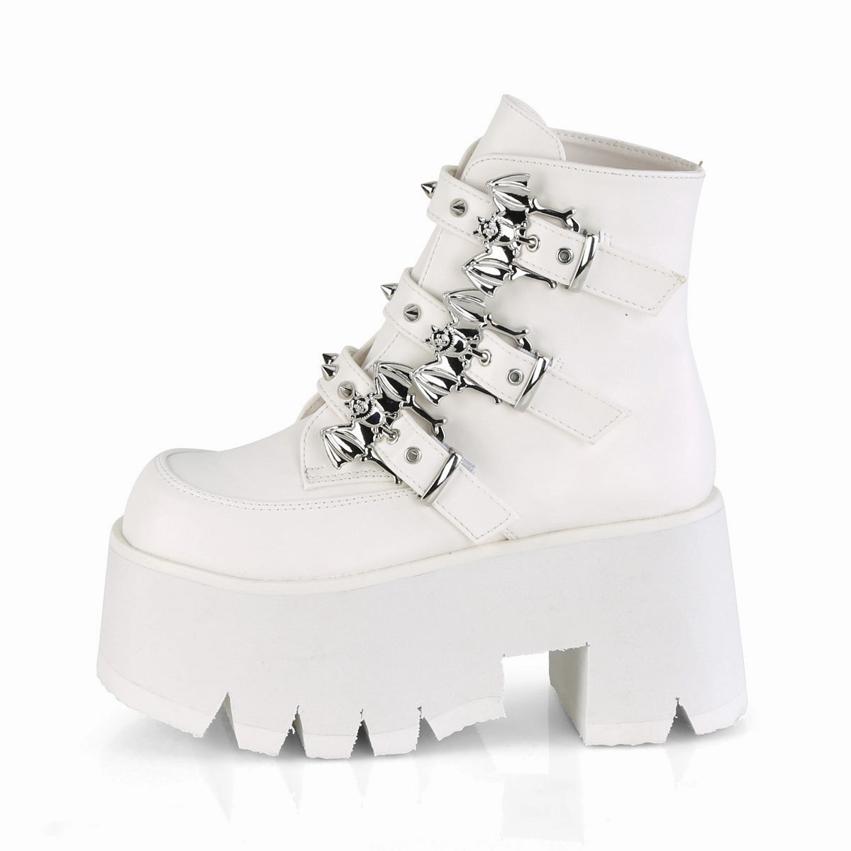 ASHES-55  White Vegan Leather