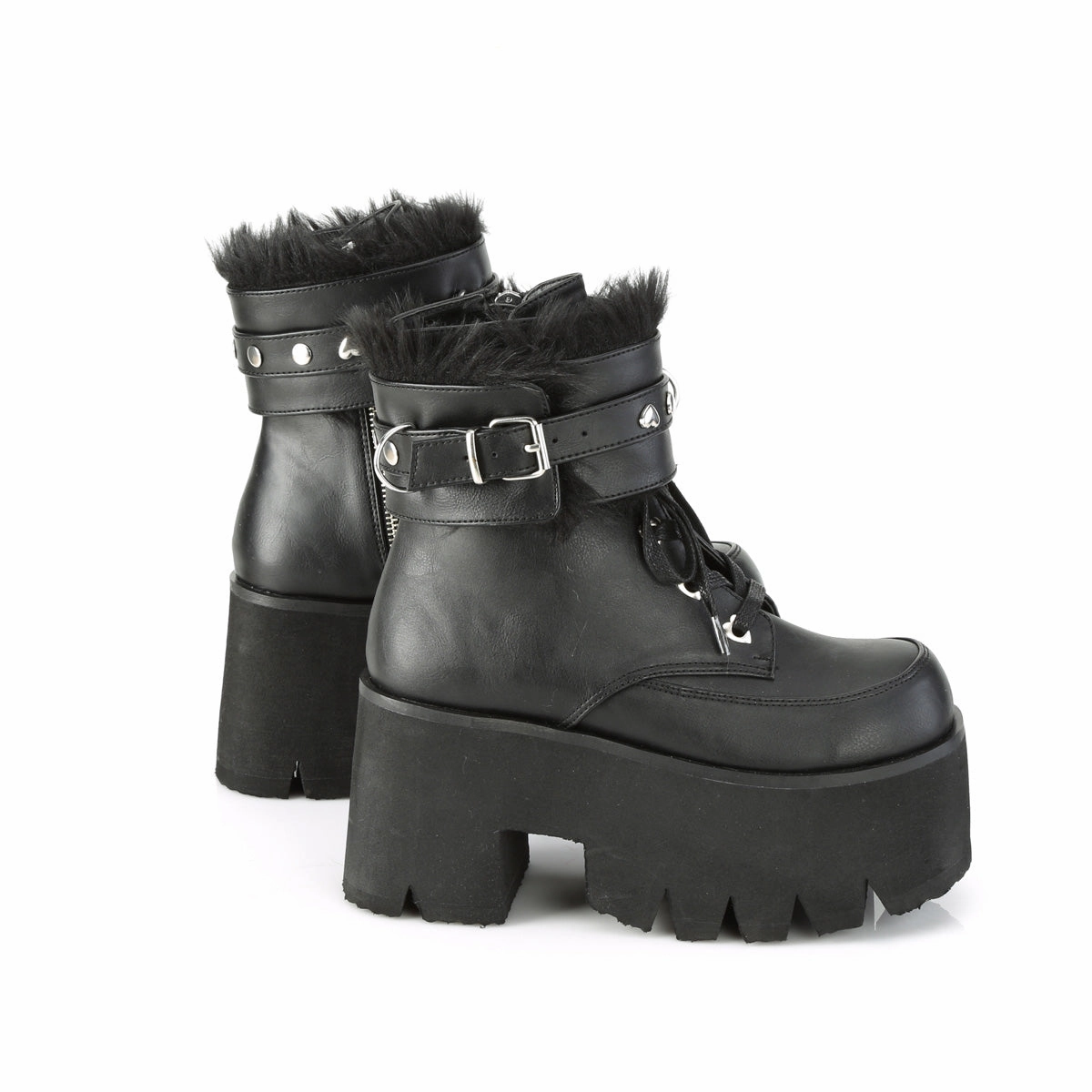 ASHES-57  Black Vegan Leather