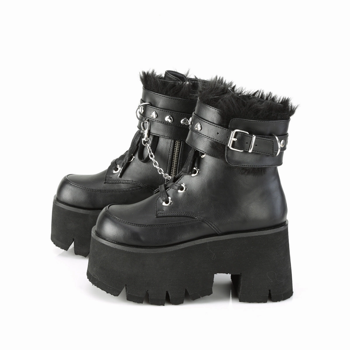 ASHES-57  Black Vegan Leather