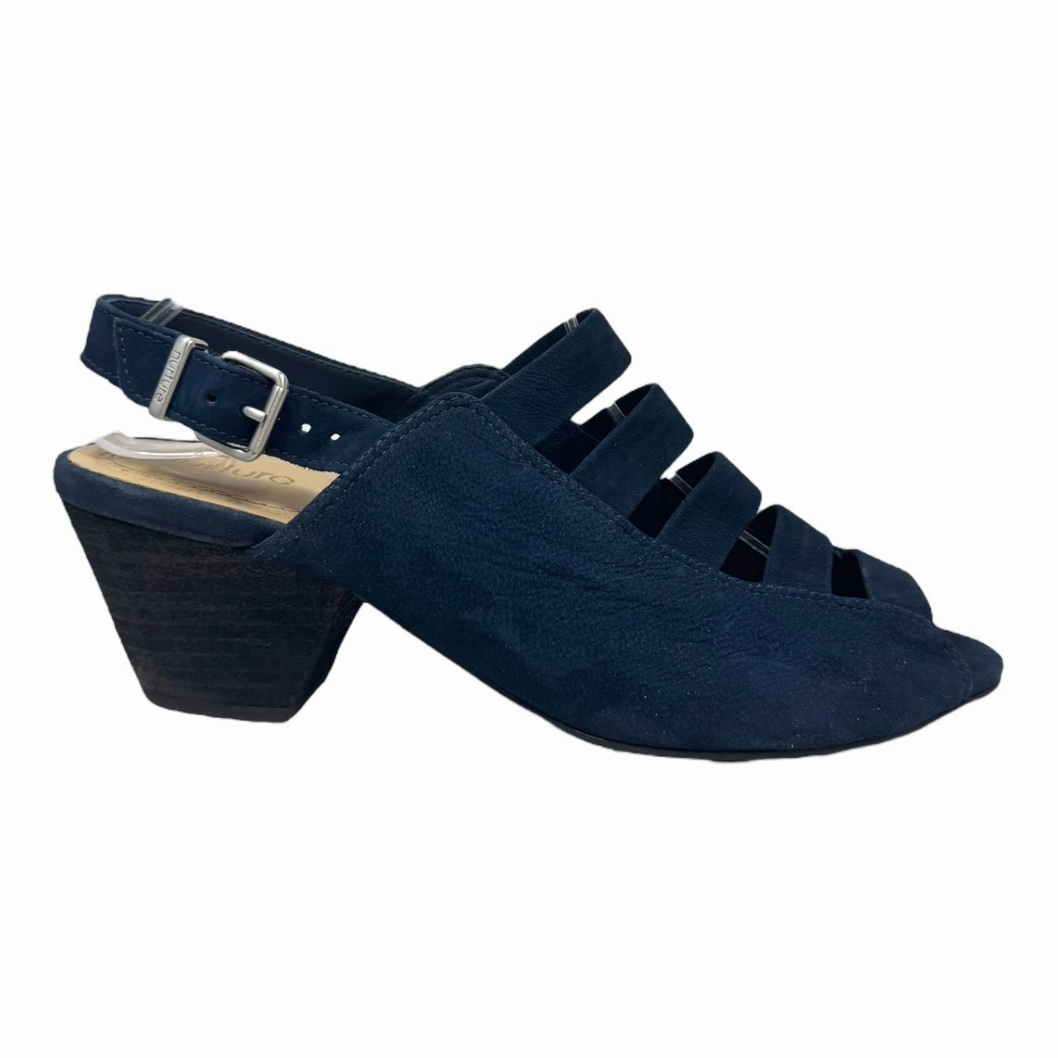 Bethel Sling Back Shoes Heels Block By Nurture In Navy, Size: 8.5
