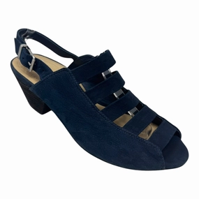 Bethel Sling Back Shoes Heels Block By Nurture In Navy, Size: 8.5