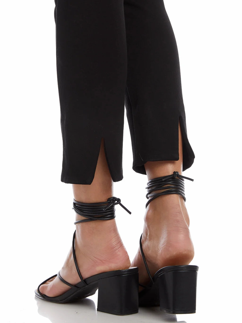 Black Ankle Slit Magic Pant