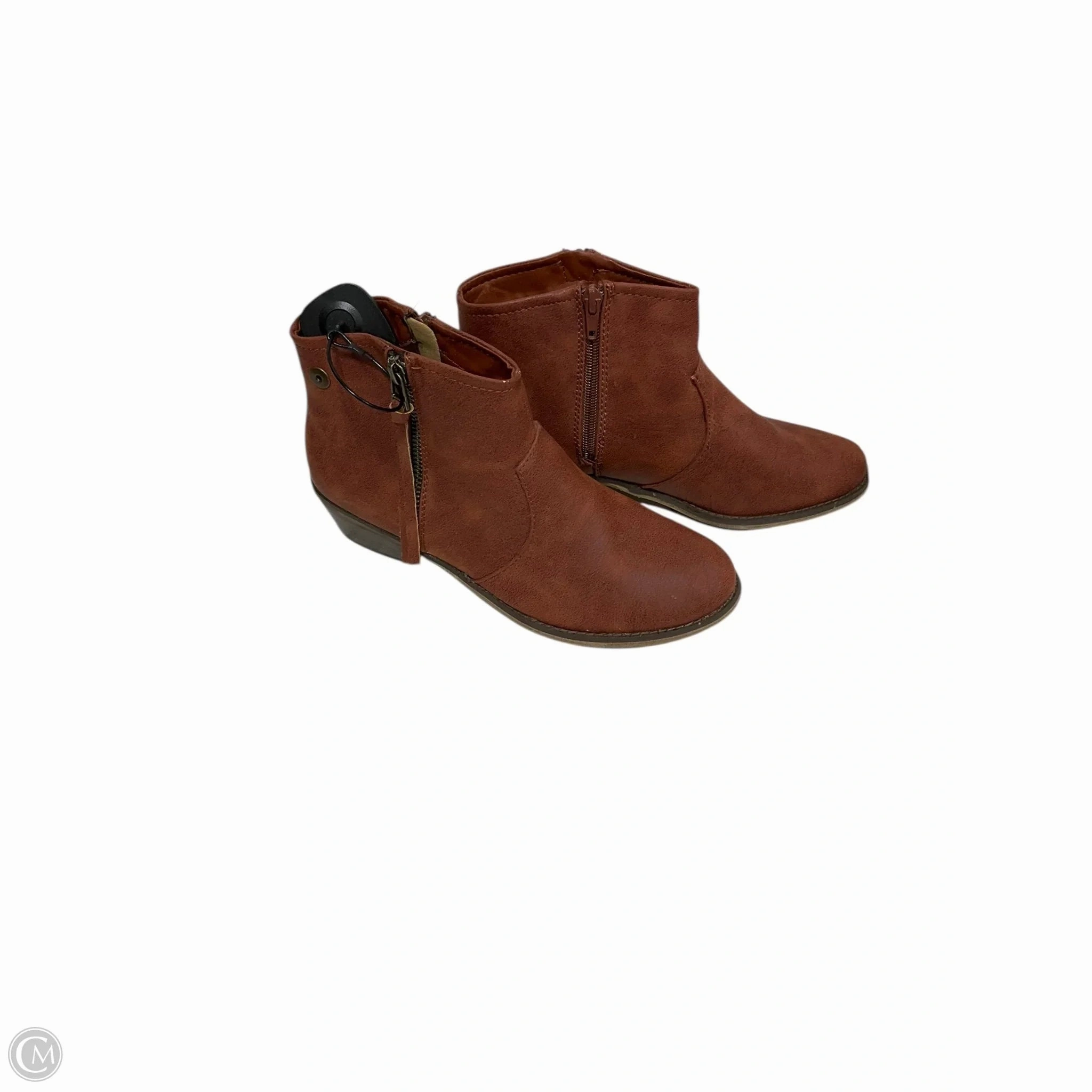 Boots Ankle Flats By Breckelles In Brown, Size: 8