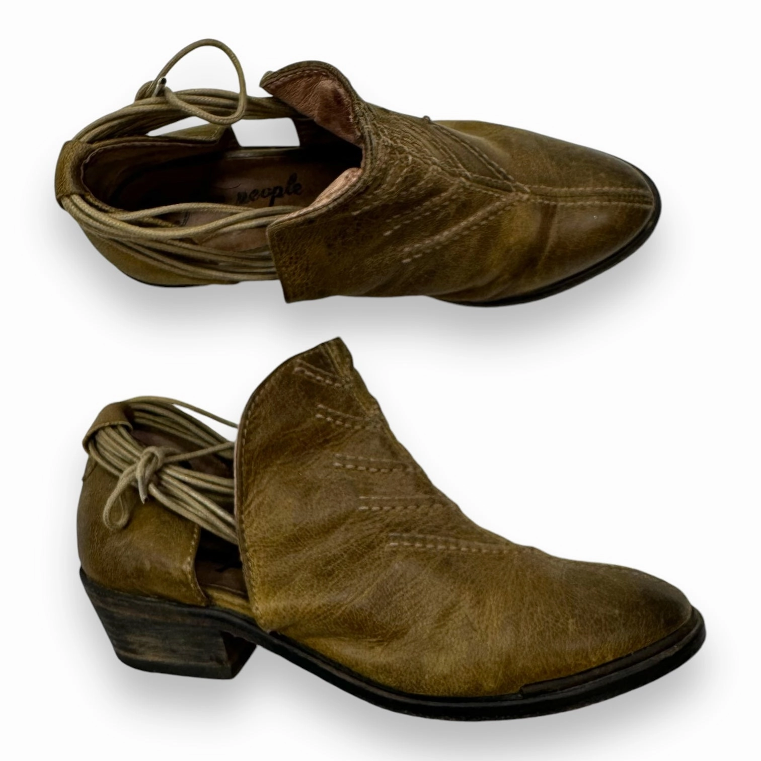 Boots Ankle Flats By Free People In Green size 37