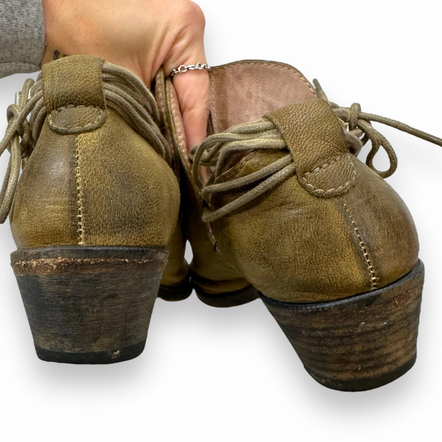 Boots Ankle Flats By Free People In Green size 37