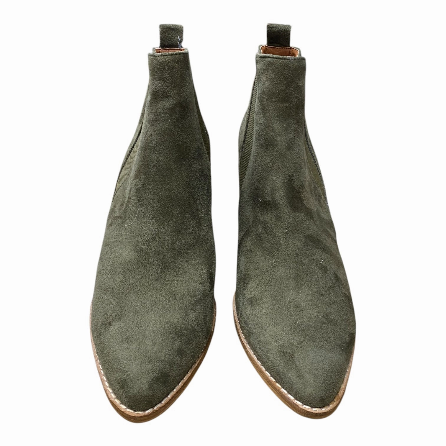 Boots Ankle Heels By Beast Fashion In Green, Size: 10