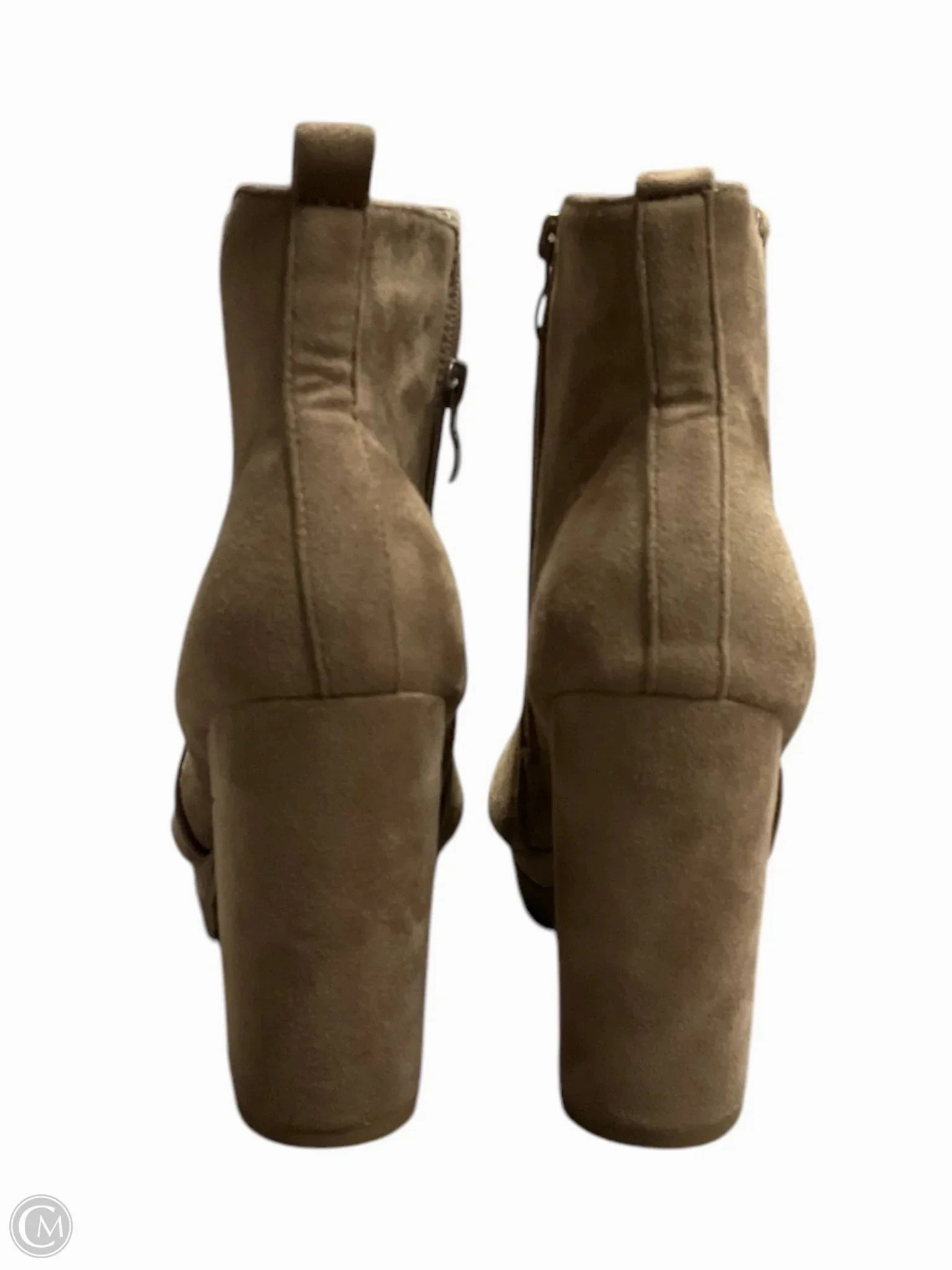 Boots Ankle Heels By Clothes Mentor In Tan, Size: 7