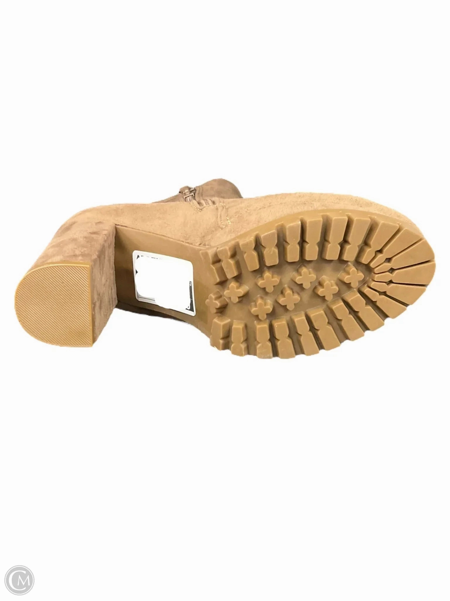 Boots Ankle Heels By Clothes Mentor In Tan, Size: 7
