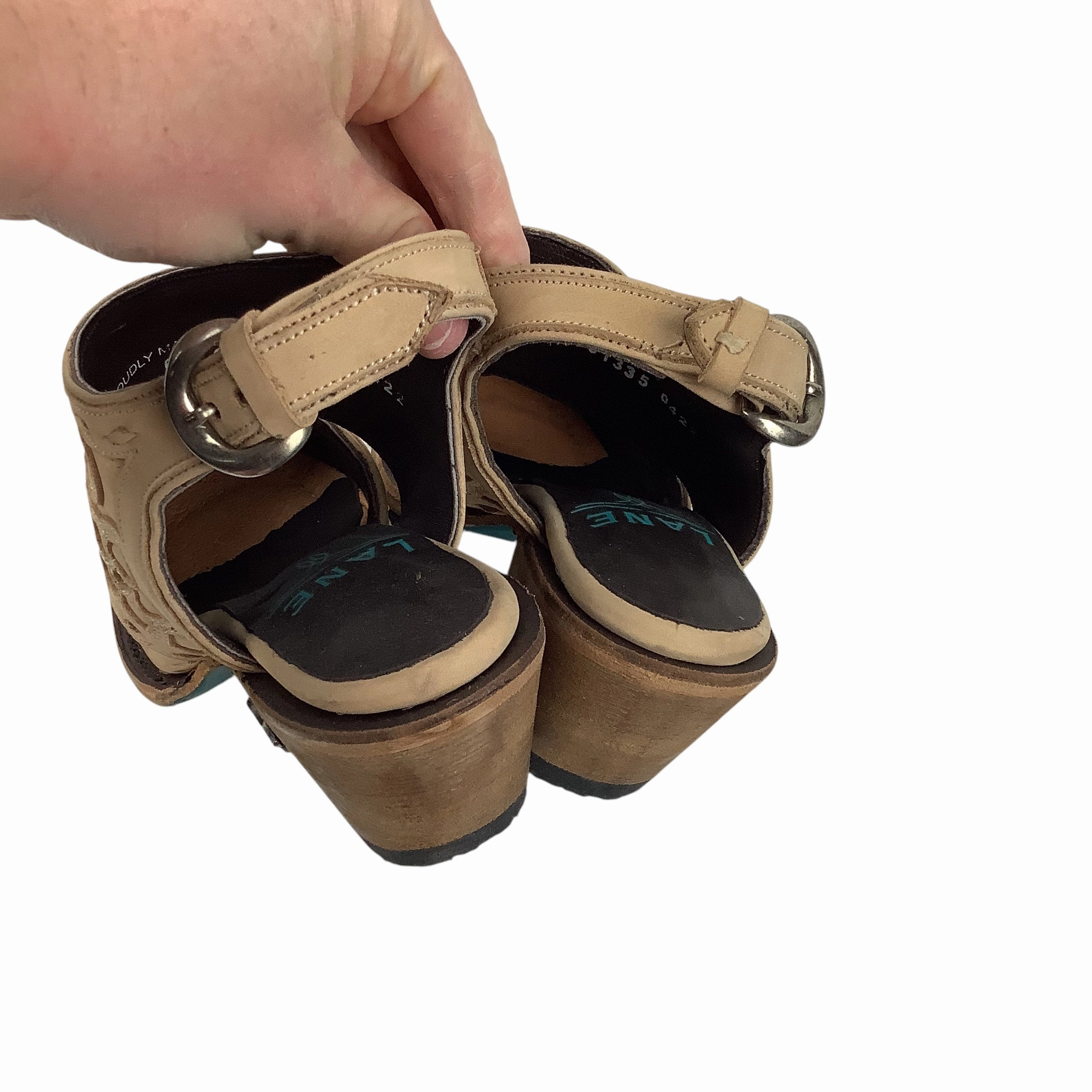 Boots Ankle Heels By Cma In Tan, Size: 6