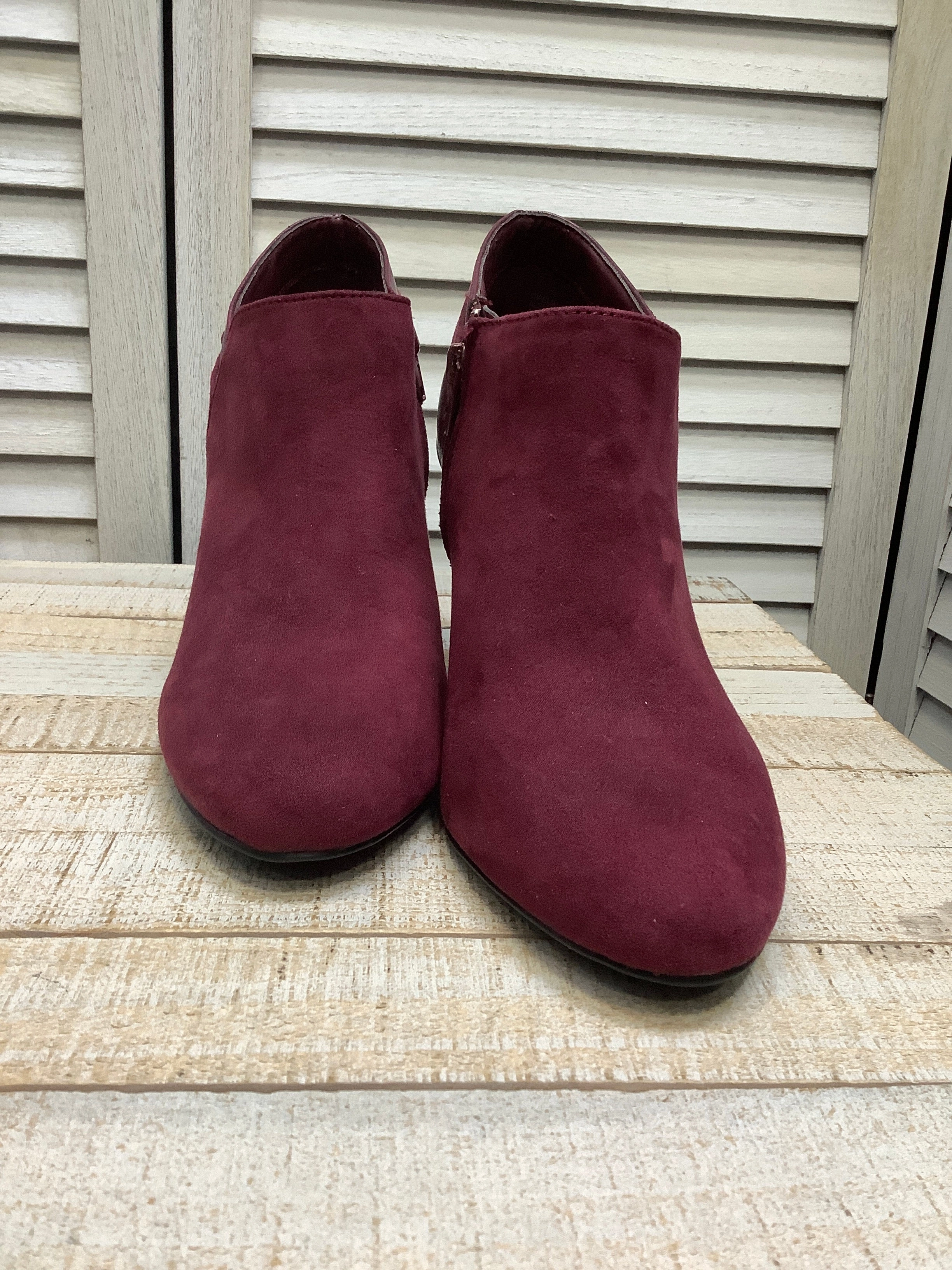 Boots Ankle Heels By Gloria Vanderbilt In Red, Size: 10