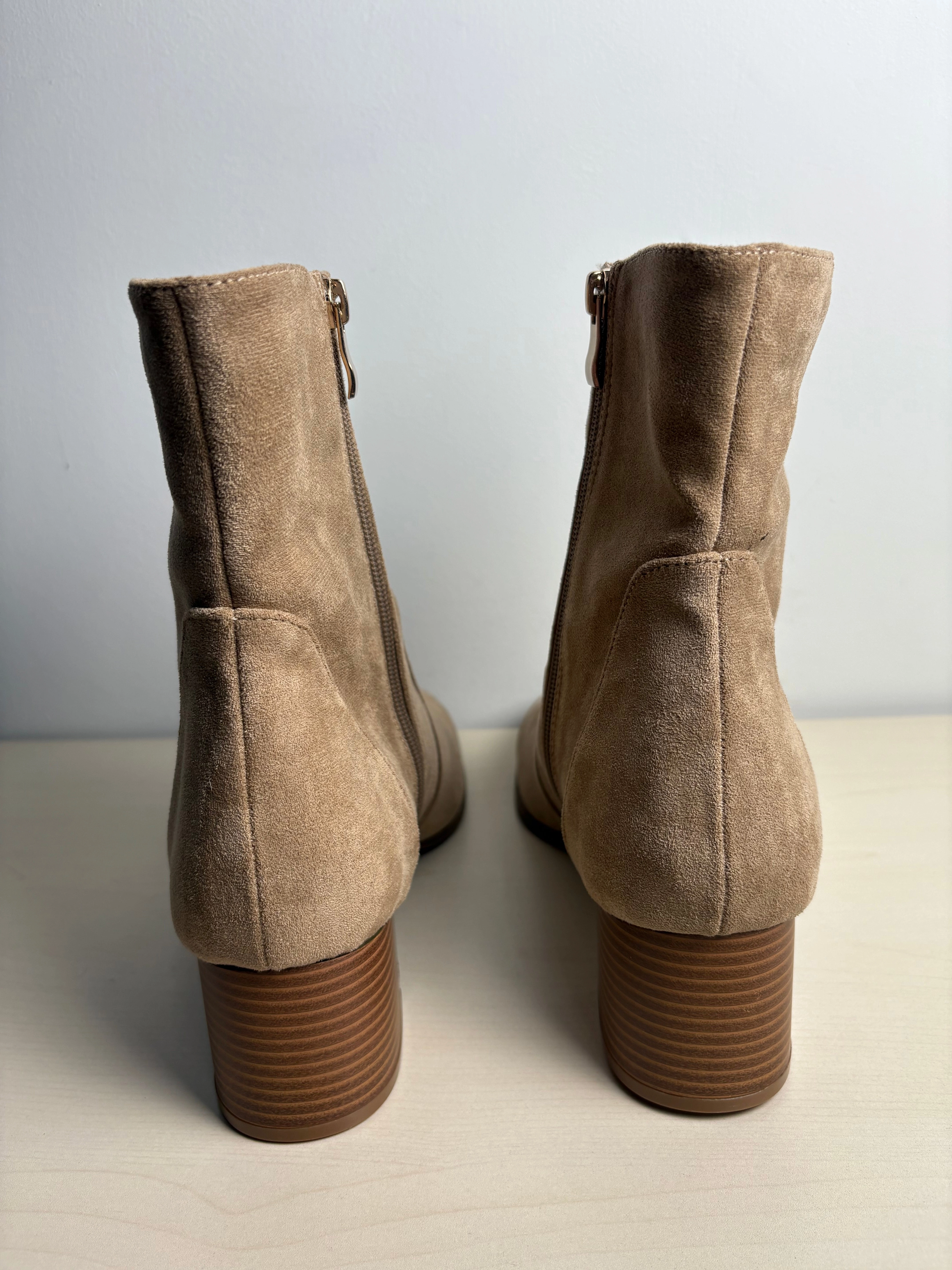 Boots Ankle Heels By Journee In Tan, Size: 10