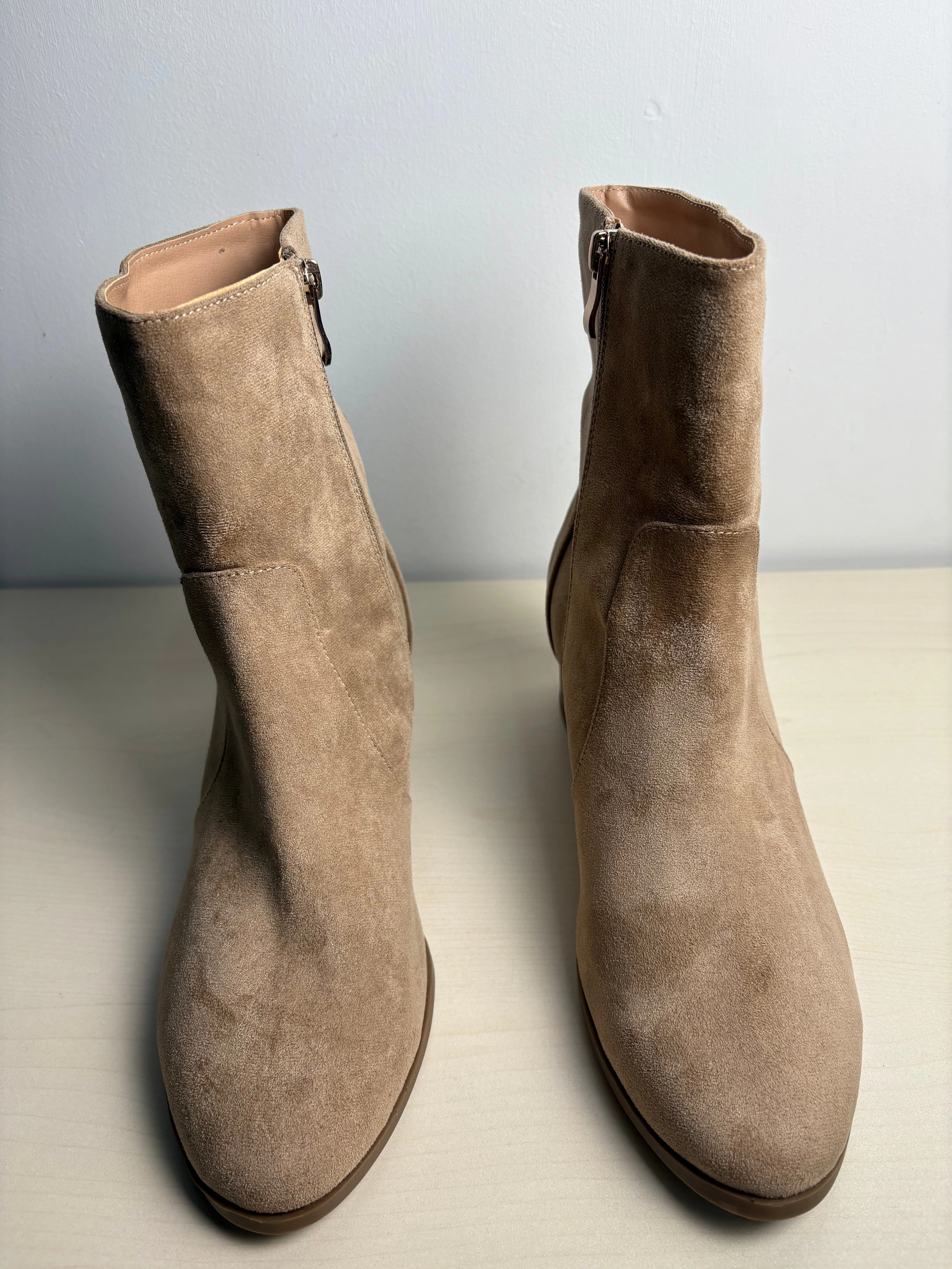 Boots Ankle Heels By Journee In Tan, Size: 10