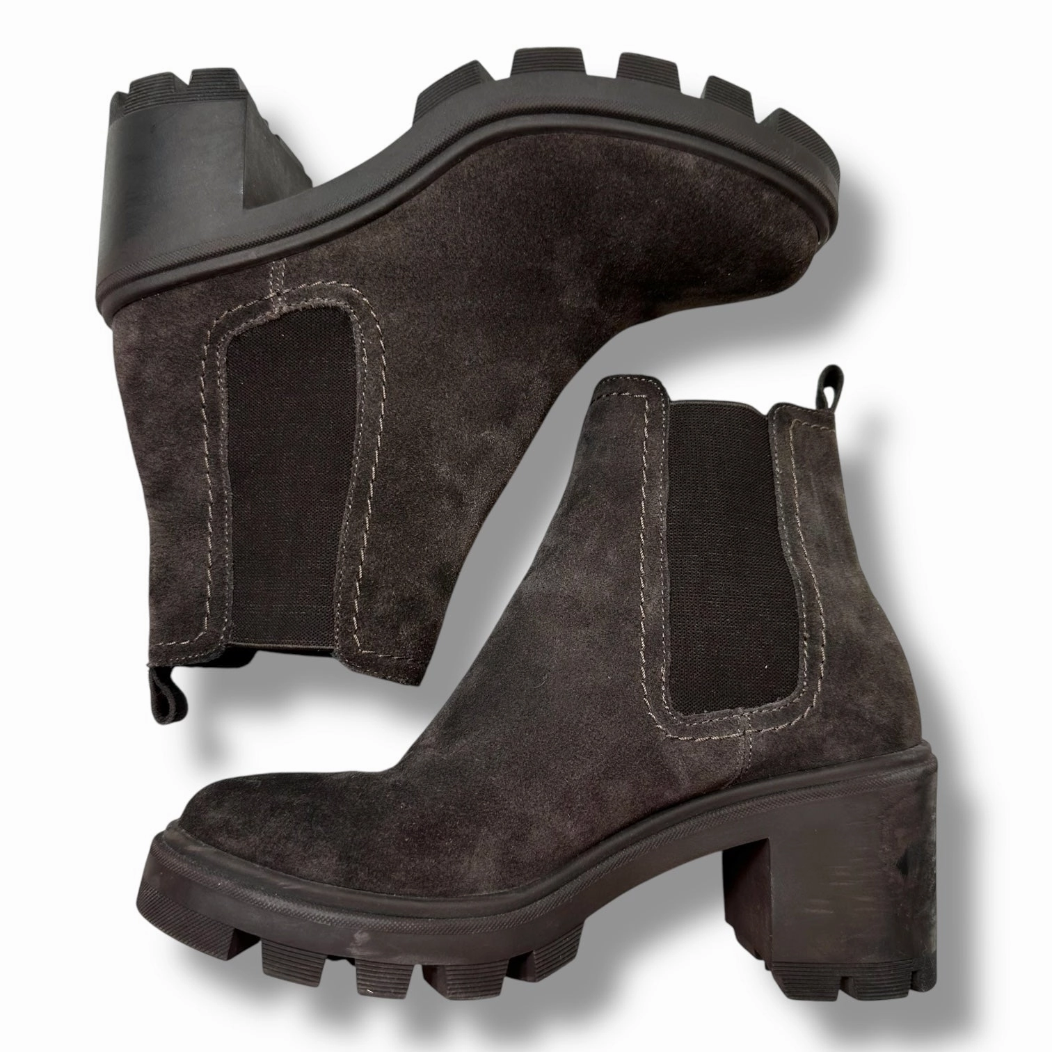 Boots Ankle Heels By Splendid In Brown, Size: 6.5