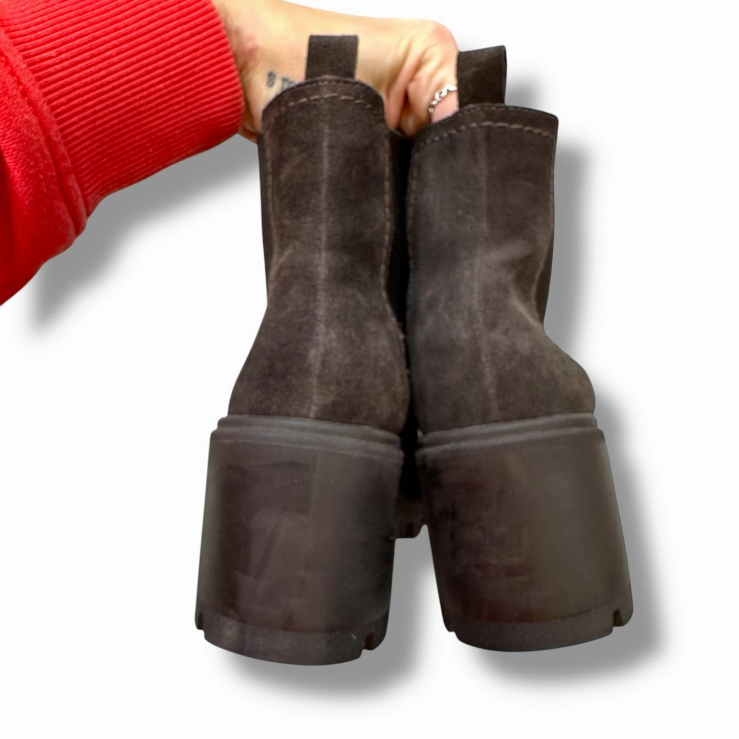 Boots Ankle Heels By Splendid In Brown, Size: 6.5