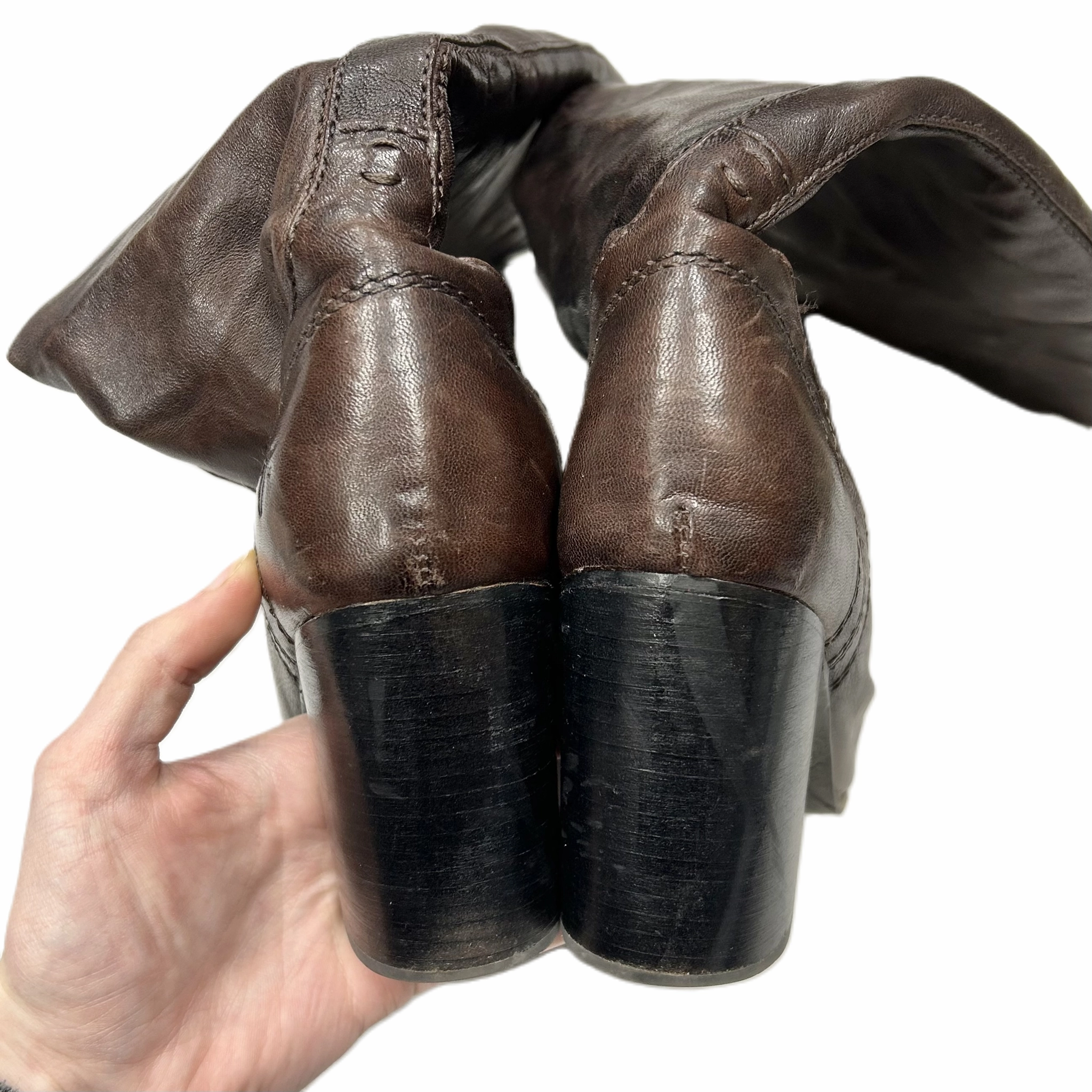 Boots Designer By Frye In Brown, Size: 6