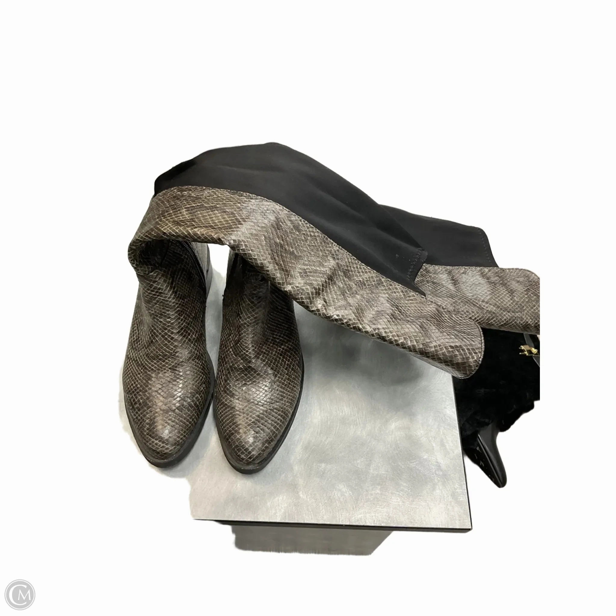 Boots Knee Heels By Corkys In Snakeskin Print, Size: 7