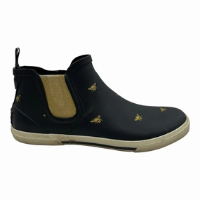 Boots Rain By Joules In Black & Yellow, Size:9