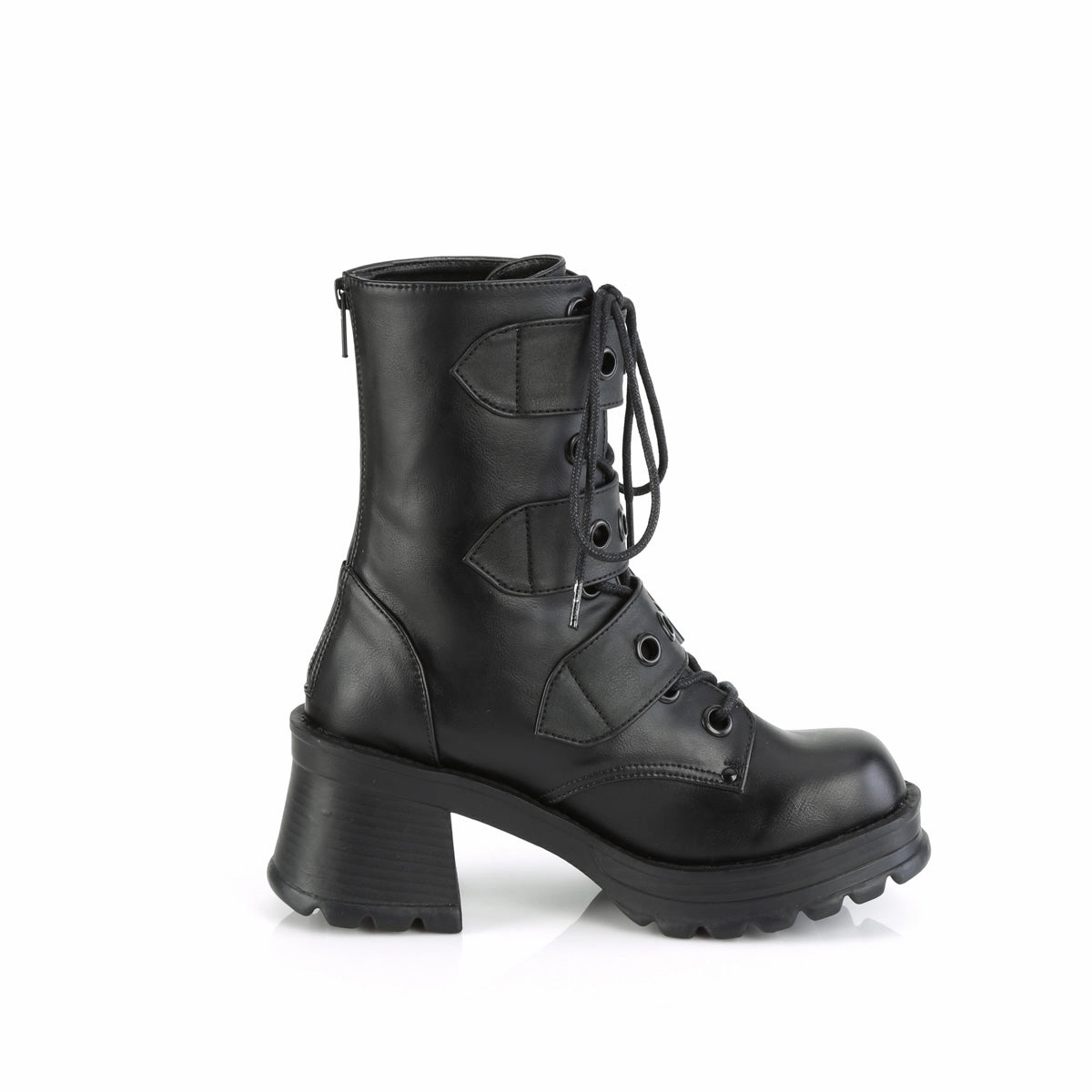 BRATTY-118  Black Vegan Leather