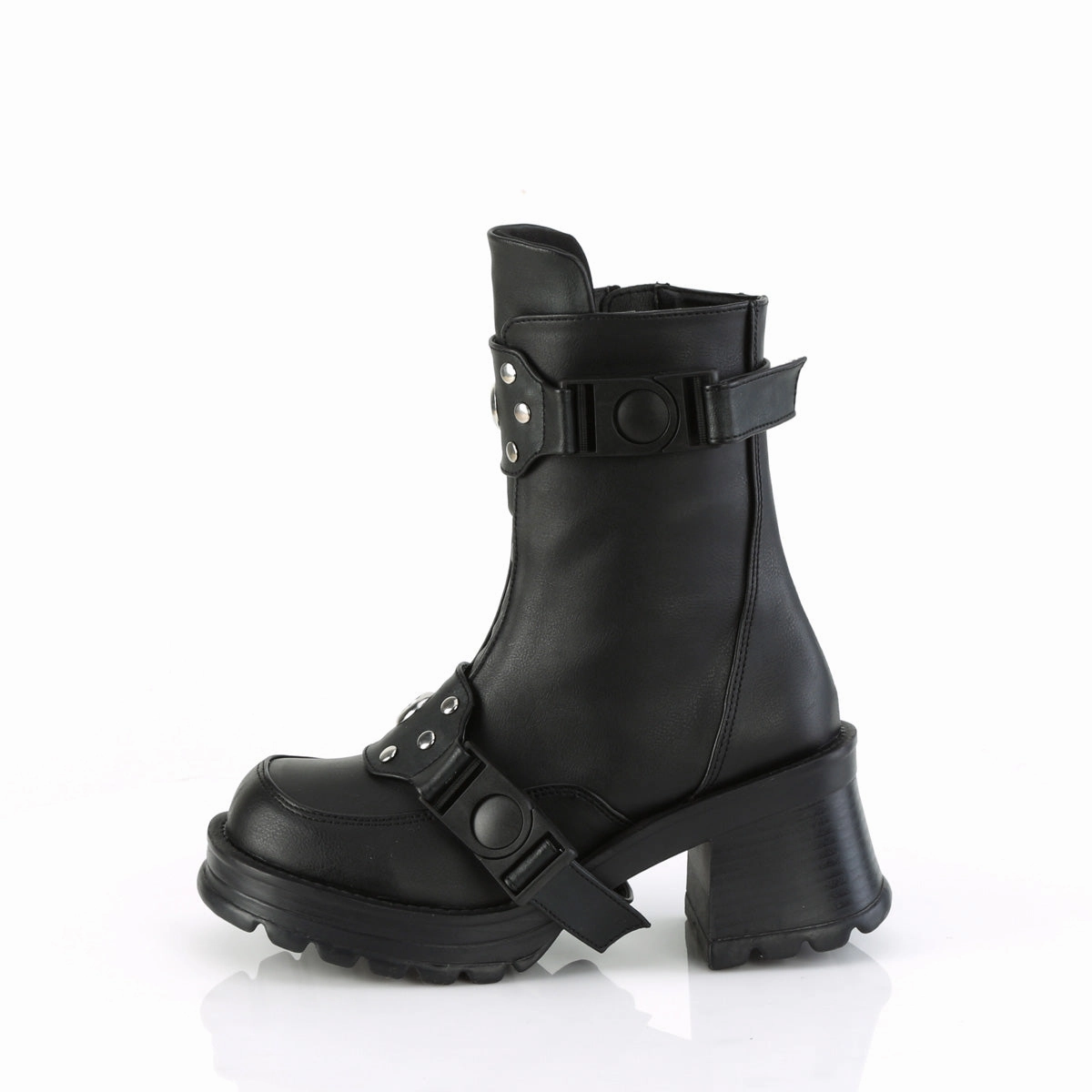 BRATTY-56  Black Vegan Leather