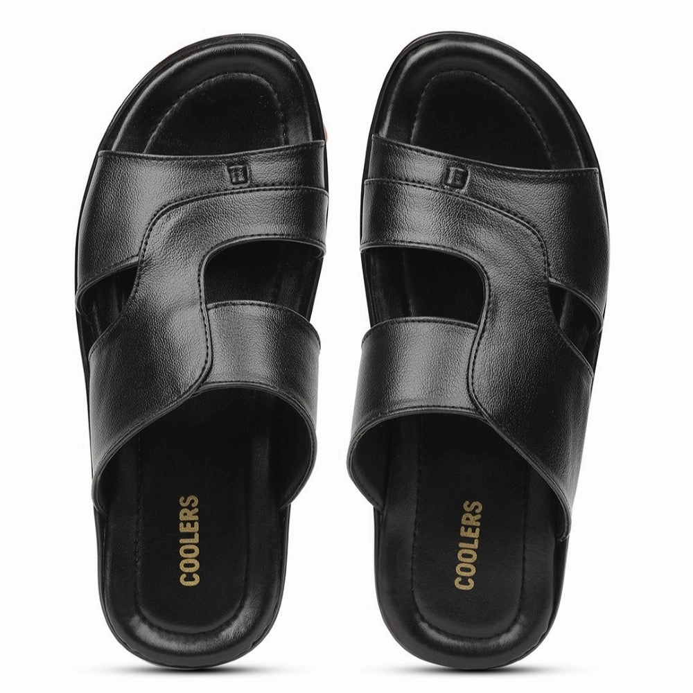 Coolers Black Casual Slipper For Men COOL99-703 By Liberty