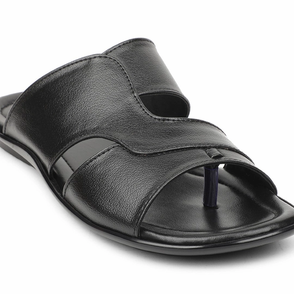 Coolers Black Casual Slipper For Men COOL99-703 By Liberty