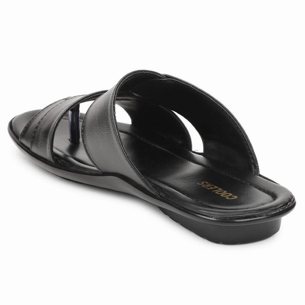 Coolers Black Casual Slipper For Men COOL99-703 By Liberty
