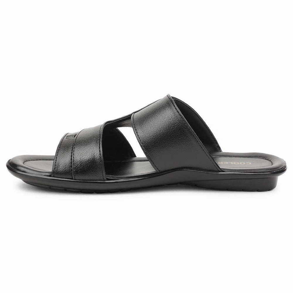 Coolers Black Casual Slipper For Men COOL99-703 By Liberty