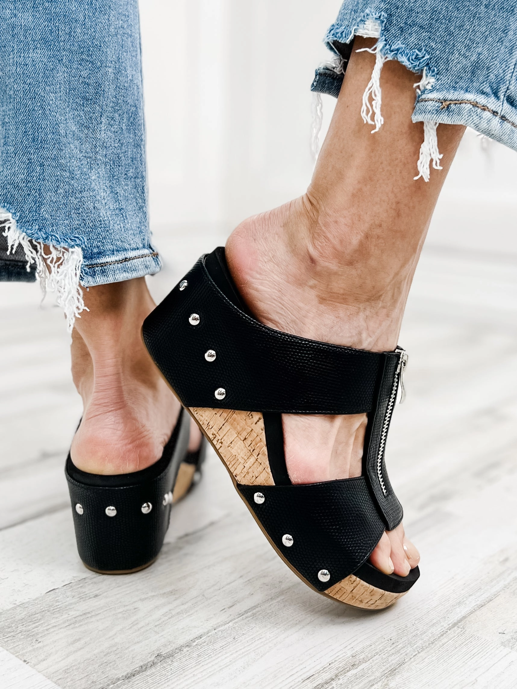 Corky Taboo Slip-On Wedges in Black