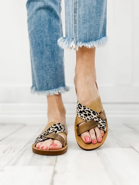 Corkys Charm Slides in Cognac