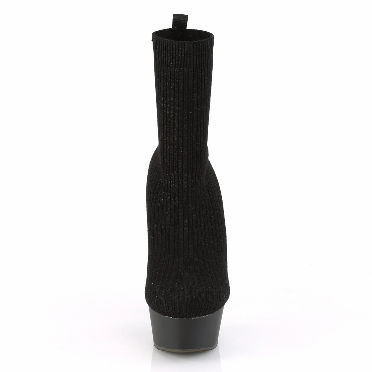 DELIGHT-1002-2  Black Stretch Knit Fabric/Black Matte