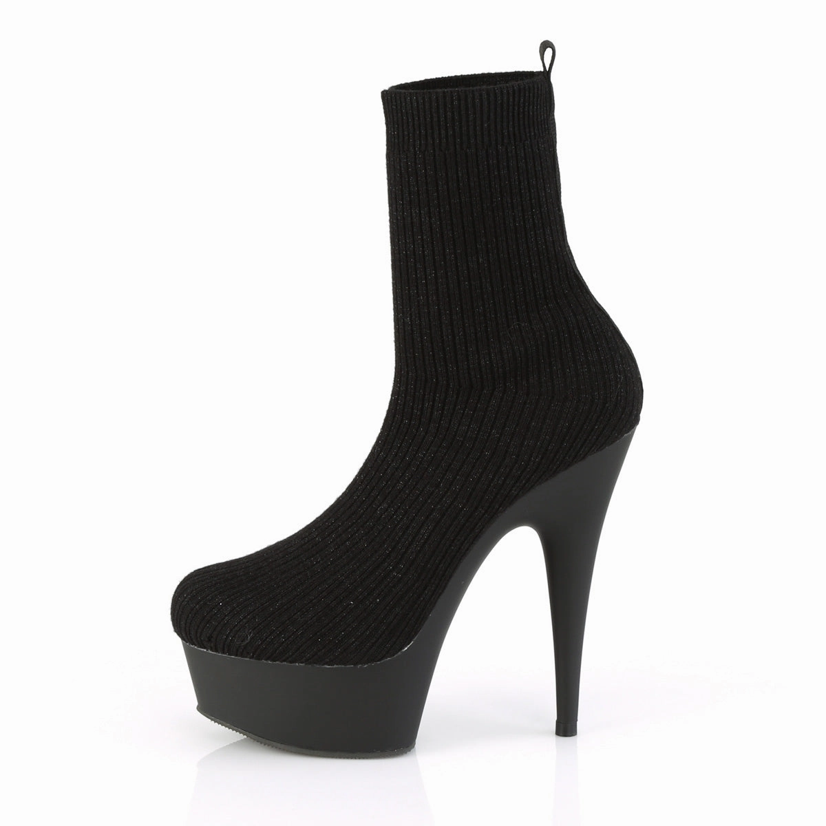 DELIGHT-1002-2  Black Stretch Knit Fabric/Black Matte