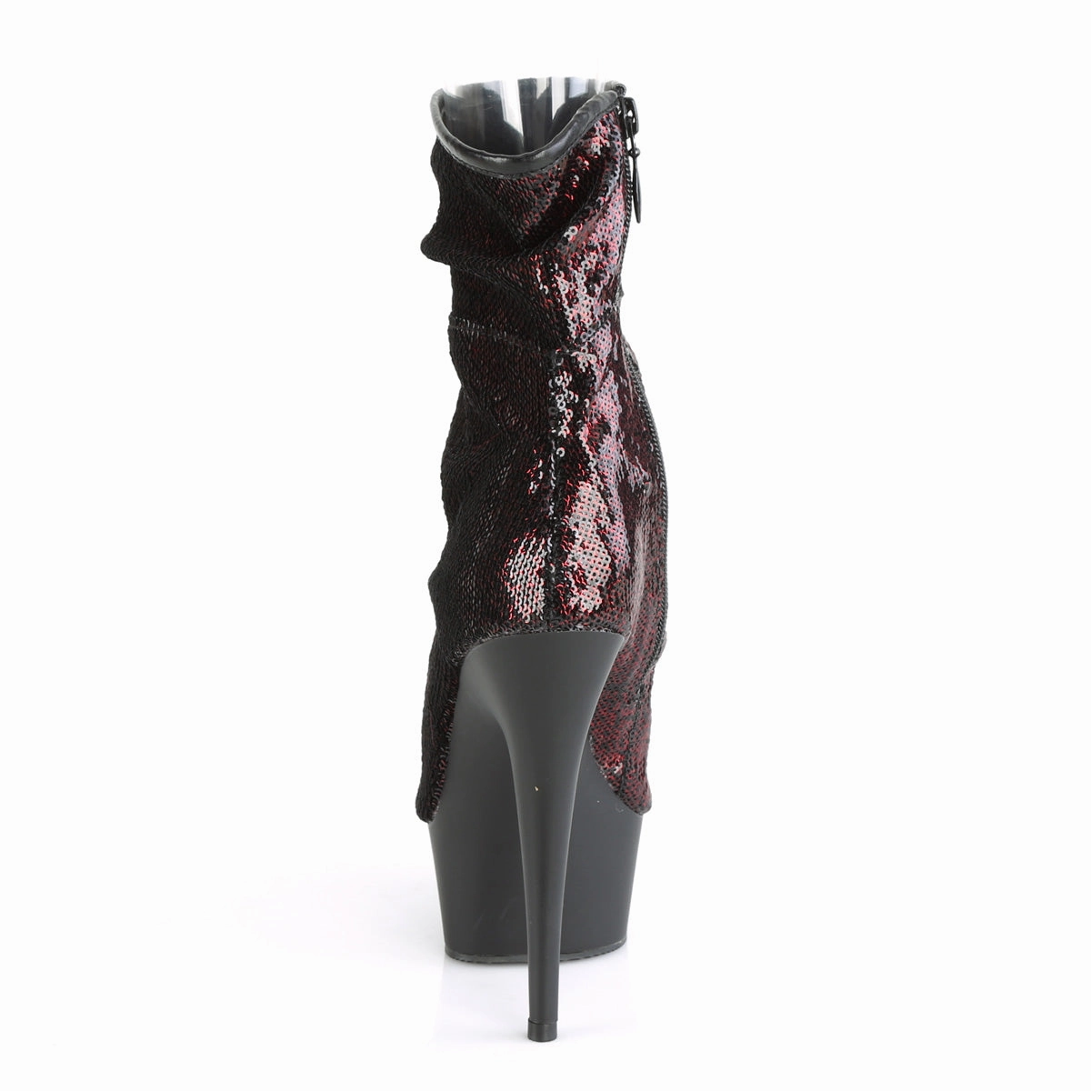 DELIGHT-1008SQ  Burgundy Sequins/Black Matte