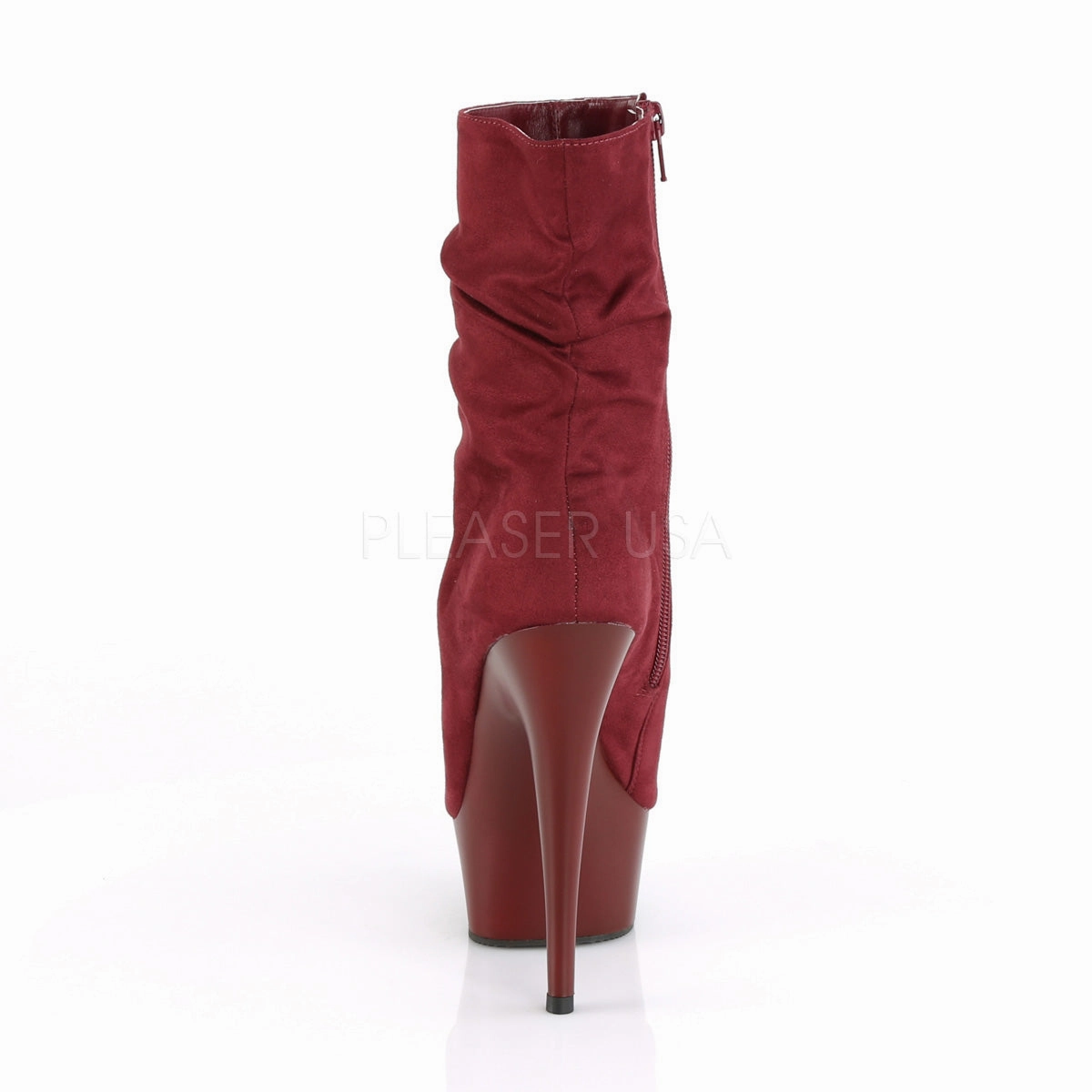 DELIGHT-1031  Burgundy Faux Suede/Burgundy Matte
