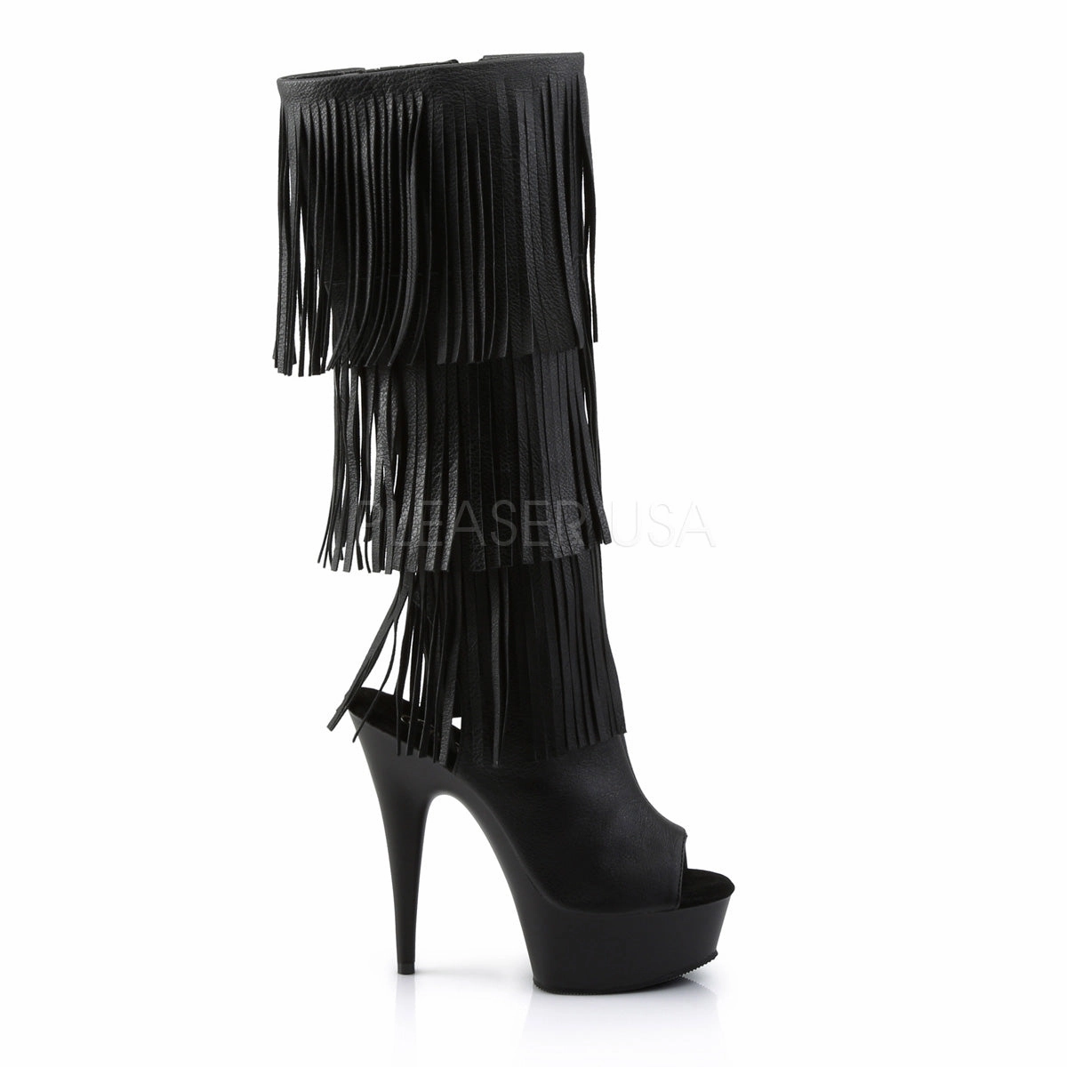 DELIGHT-2019-3  Black Faux Leather/Black Matte