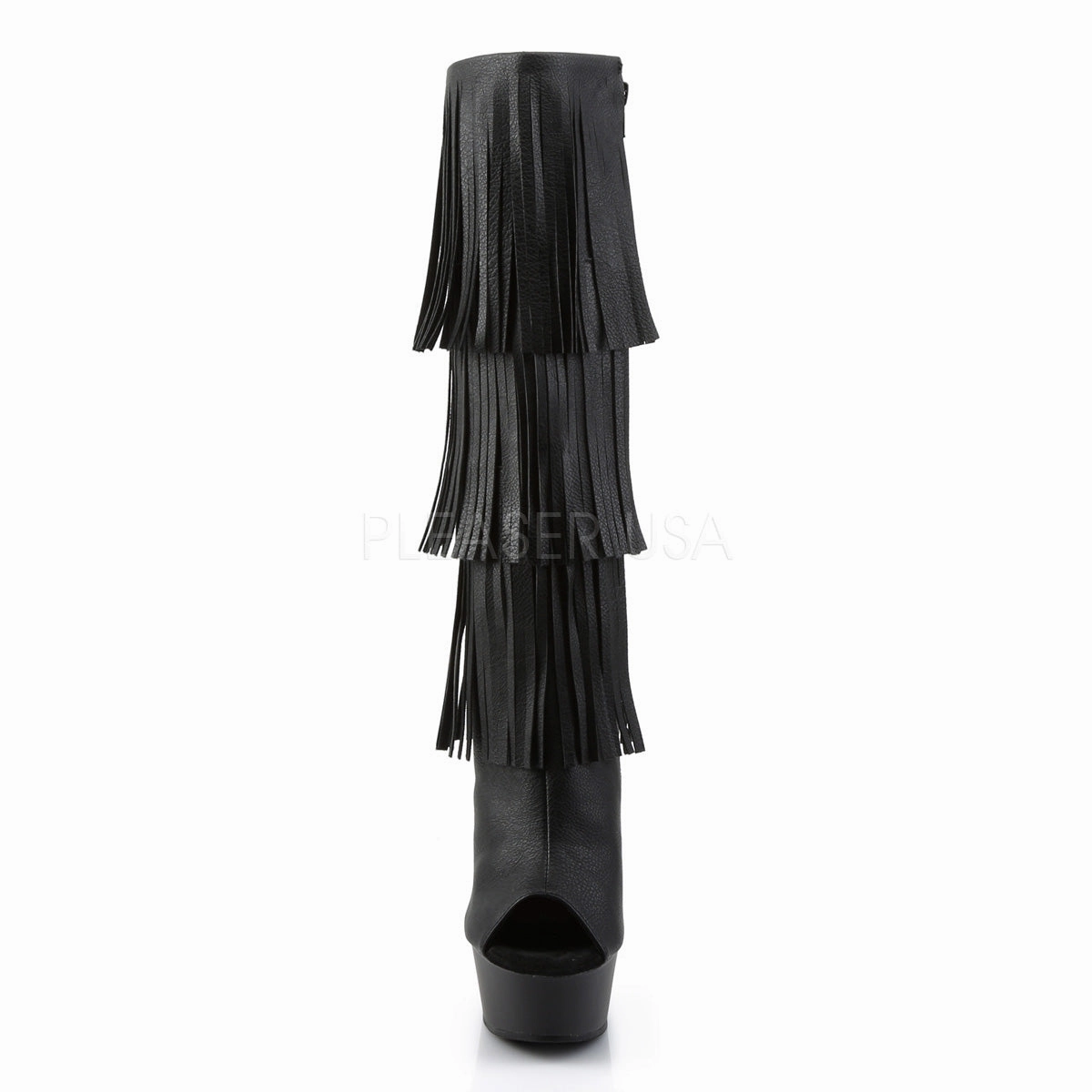 DELIGHT-2019-3  Black Faux Leather/Black Matte