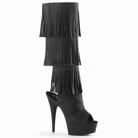 DELIGHT-2019-3  Black Faux Leather/Black Matte