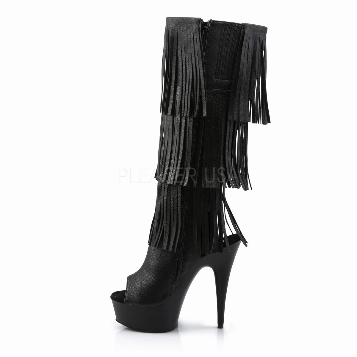 DELIGHT-2019-3  Black Faux Leather/Black Matte