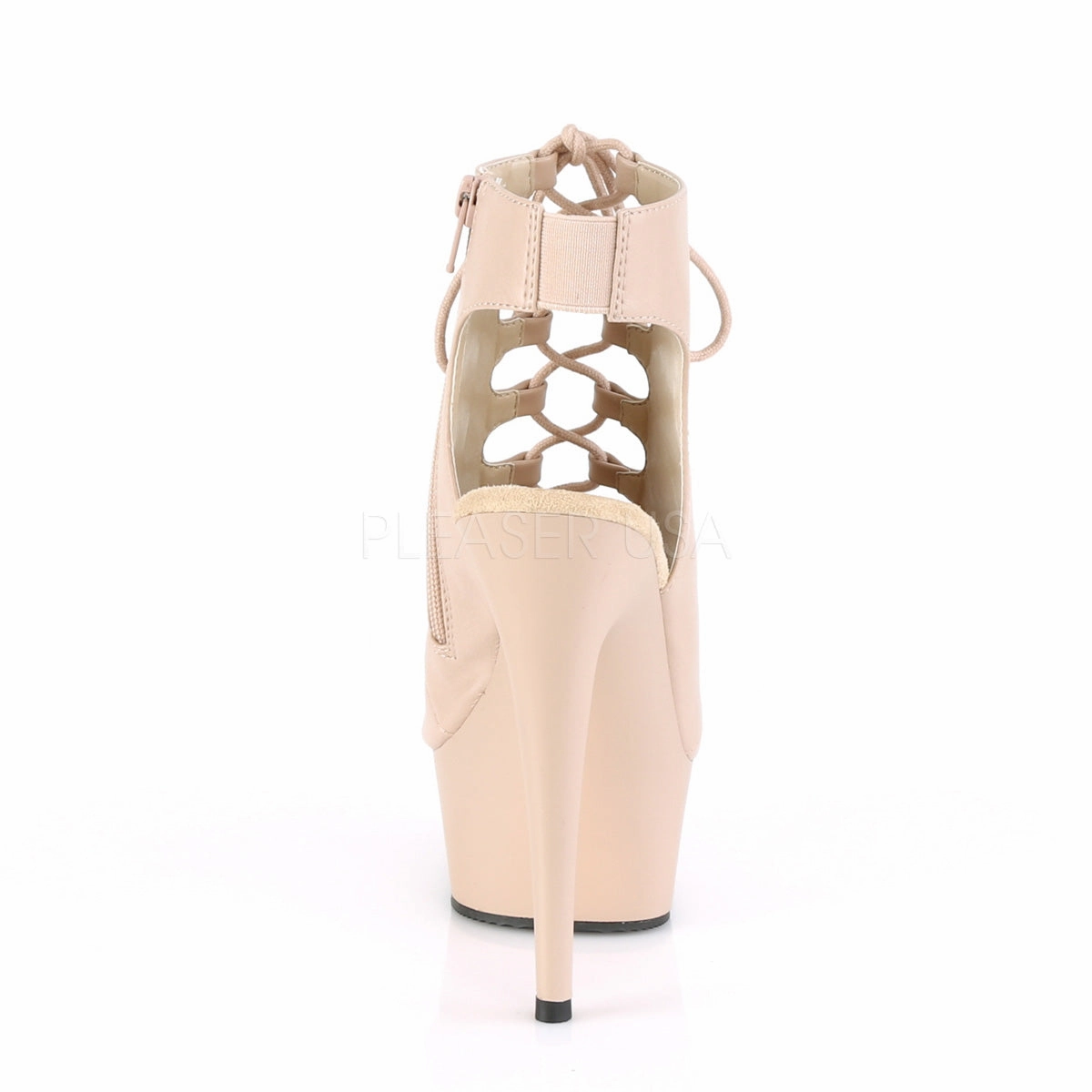 DELIGHT-600-20  Nude Faux Leather/Nude Matte