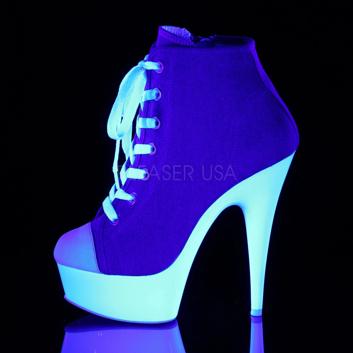DELIGHT-600SK-02  Denim Blue Canvas/Neon White