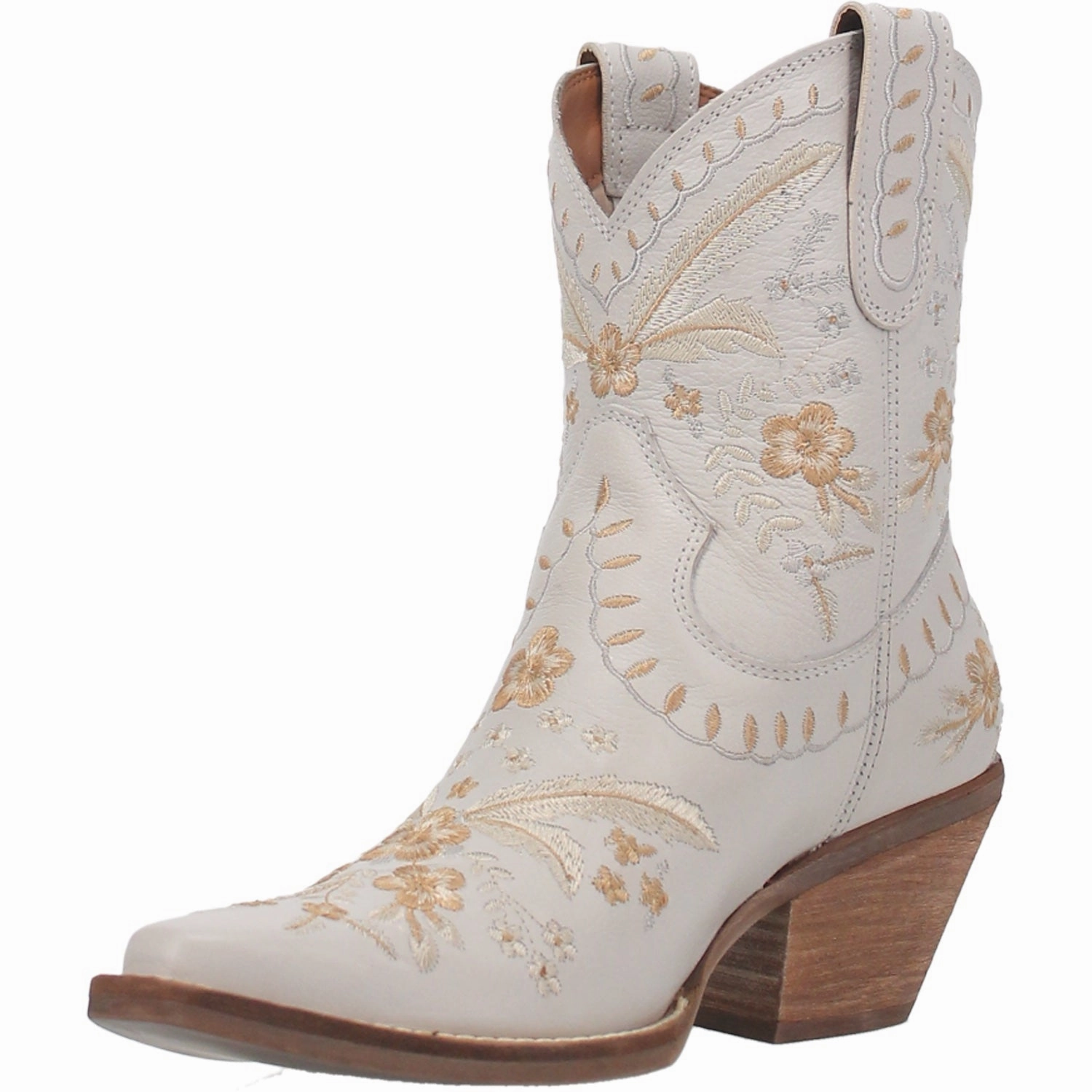 Dingo Primrose in White DI748 Ladies Ankle Boots