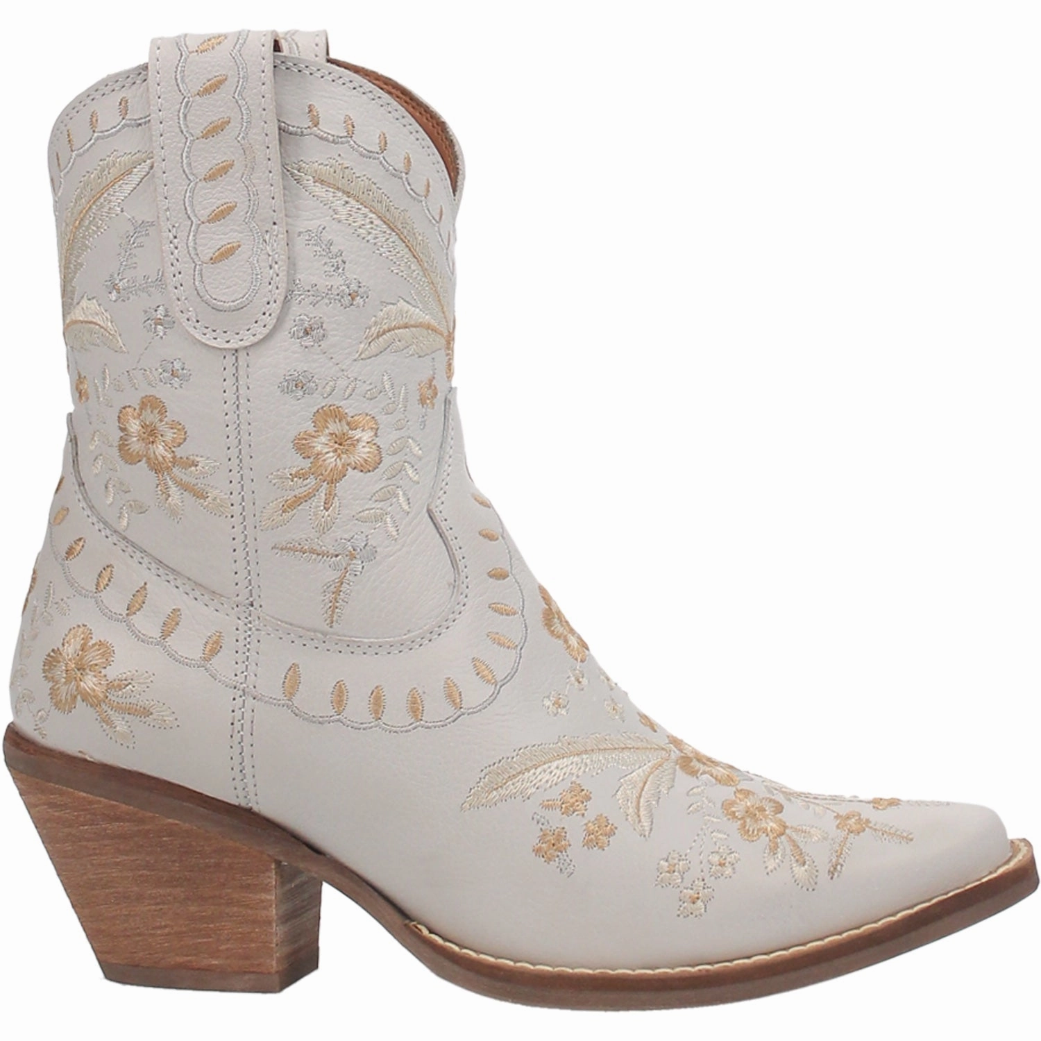 Dingo Primrose in White DI748 Ladies Ankle Boots