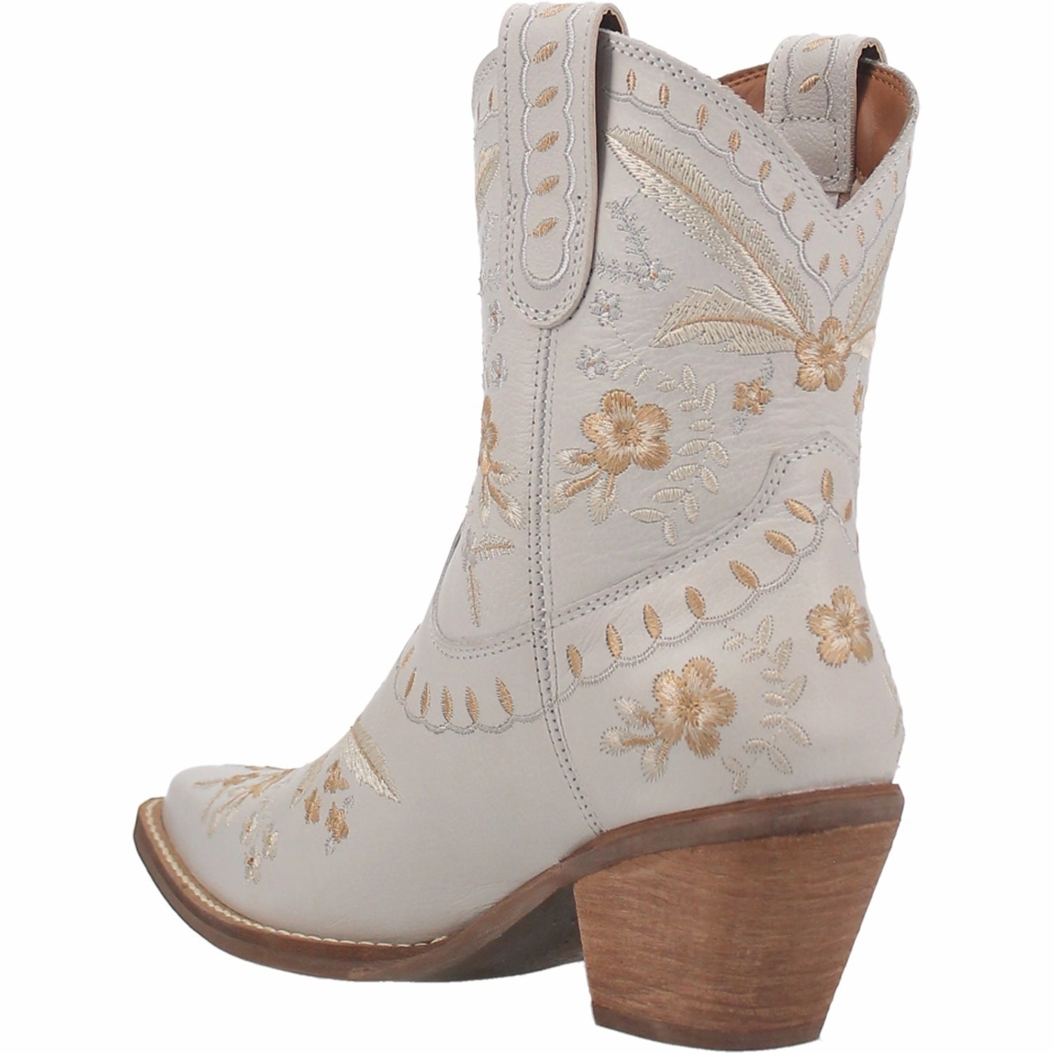 Dingo Primrose in White DI748 Ladies Ankle Boots