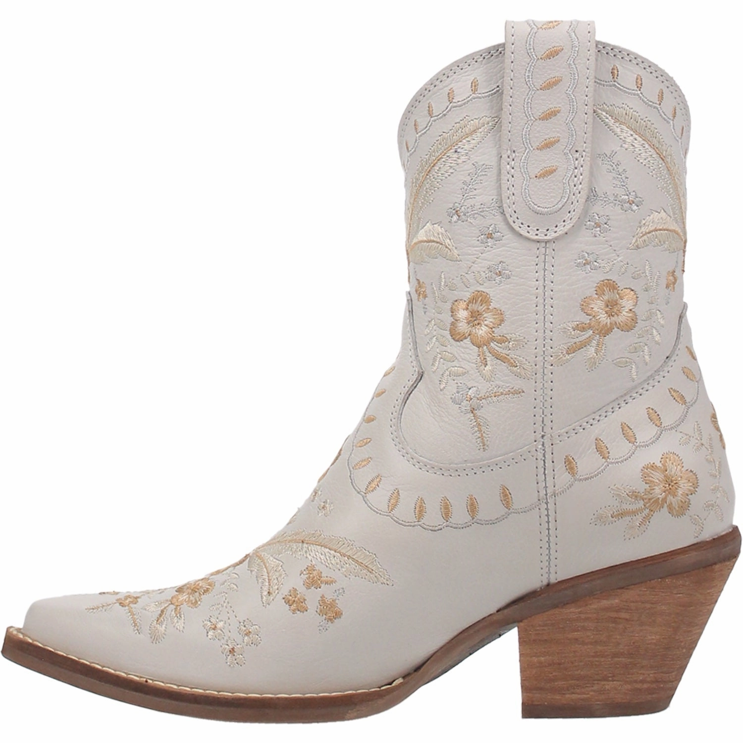 Dingo Primrose in White DI748 Ladies Ankle Boots