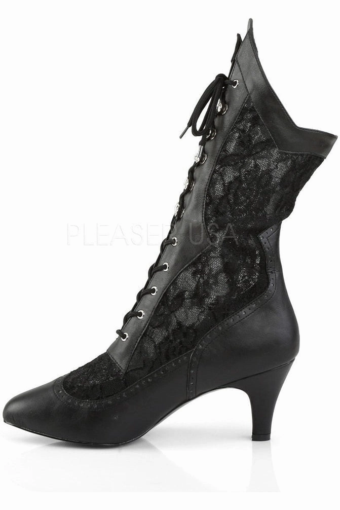 DIVINE-1050 Knee Boot  | Black Faux Leather